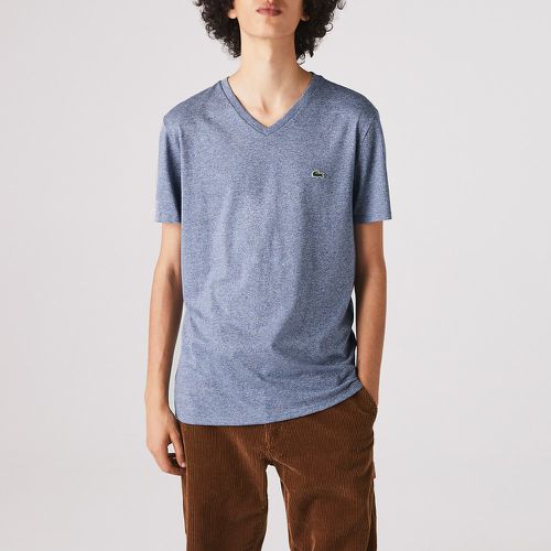 Jersey Cotton T-Shirt with V-Neck - Lacoste - Modalova