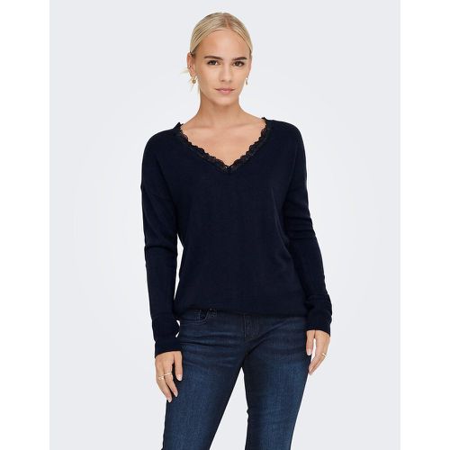 Fine Knit V-Neck Jumper - Only - Modalova