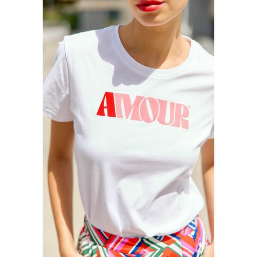 Tracy Cotton Slogan T-Shirt with Crew Neck and Short Sleeves - LA PETITE ETOILE - Modalova