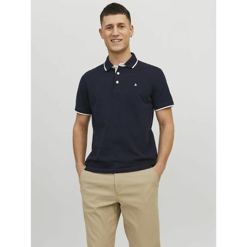 Cotton Pique Polo Shirt with Short Sleeves - jack & jones - Modalova