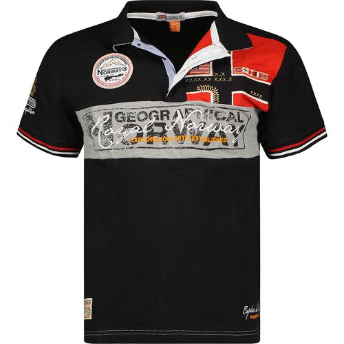 Kidney Embroidered Polo Shirt in Cotton Pique and Regular Fit - geographical norway - Modalova