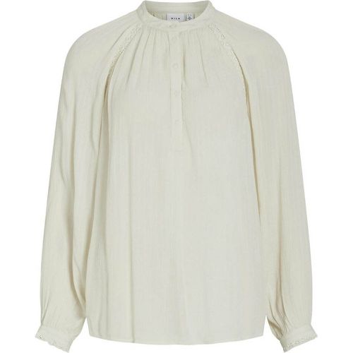 Mandarin Collar Draping Blouse - Vila - Modalova