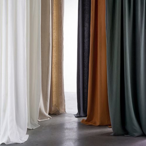 Private 100% Pre-Washed Linen Curtain with Eyelets - AM.PM - Modalova