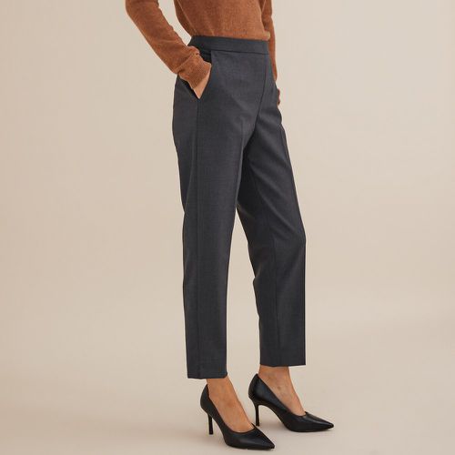 Straight Ankle Grazer Trousers in Wool Blend, Length 26.5" - Anne weyburn - Modalova