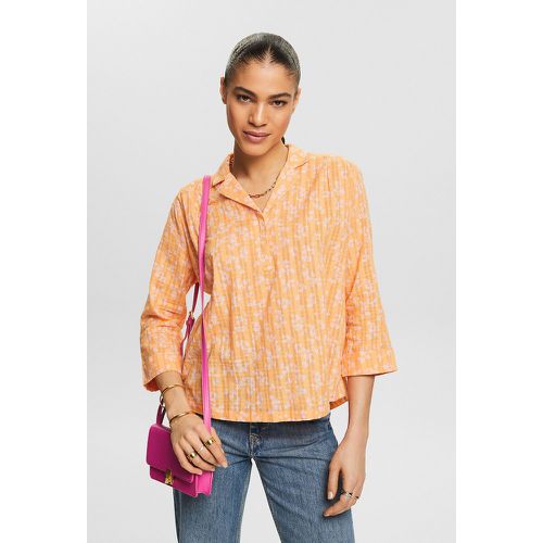 Printed Cotton Blouse with 3/4 Length Sleeves - Esprit - Modalova