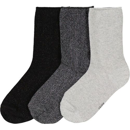 Pack of 3 Pairs of Glittery Socks in Cotton Mix - LA REDOUTE COLLECTIONS - Modalova