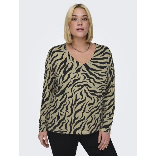 Zebra Print Blouse with Long Sleeves - ONLY CARMAKOMA - Modalova