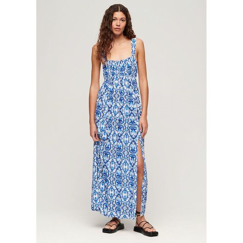 Printed Maxi Dress with Tie Back - Superdry - Modalova