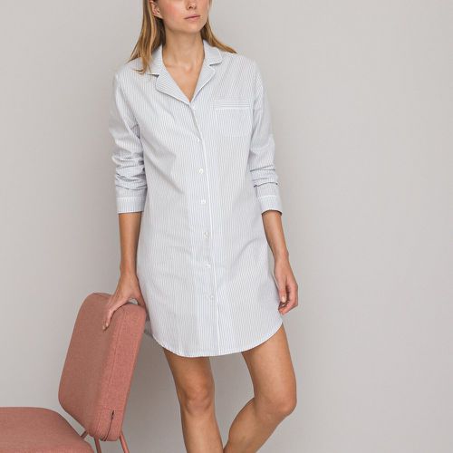 Striped Poplin Nightshirt - LA REDOUTE COLLECTIONS - Modalova