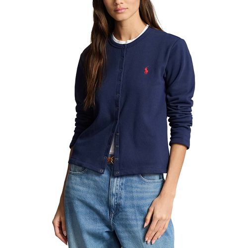 Fine Cotton Mix Cardigan with Crew Neck - Polo Ralph Lauren - Modalova