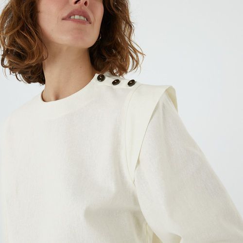 Linen/Cotton Blouse with Crew Neck - LA REDOUTE COLLECTIONS - Modalova