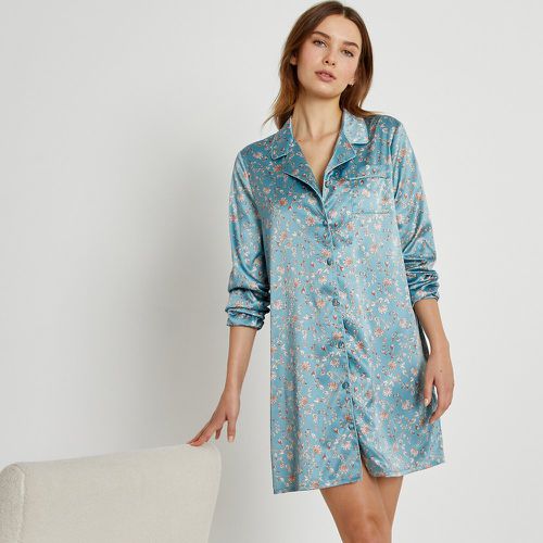 Floral Print Satin Nightshirt - LA REDOUTE COLLECTIONS - Modalova