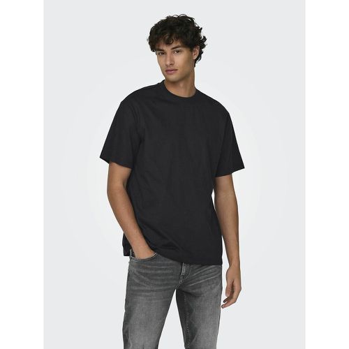 Organic Cotton T-Shirt in Loose Fit with Crew Neck - Only & Sons - Modalova