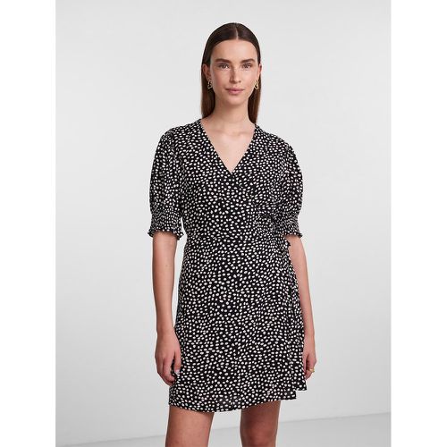 Polka Dot Wrapover Dress - Pieces - Modalova