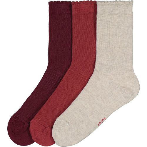 Pack of 3 Pairs of Textured Socks in Cotton Mix - LA REDOUTE COLLECTIONS - Modalova