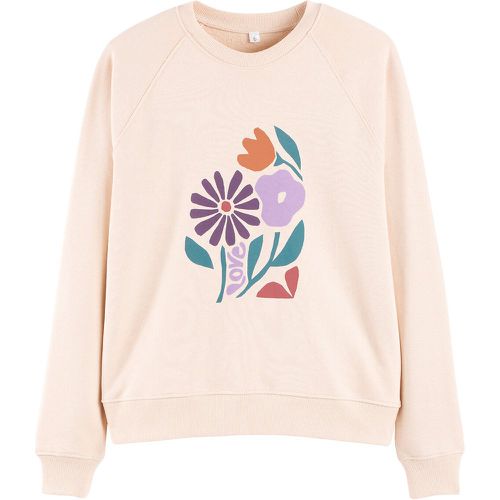 Floral Print Cotton Sweatshirt with Crew Neck - LA REDOUTE COLLECTIONS - Modalova