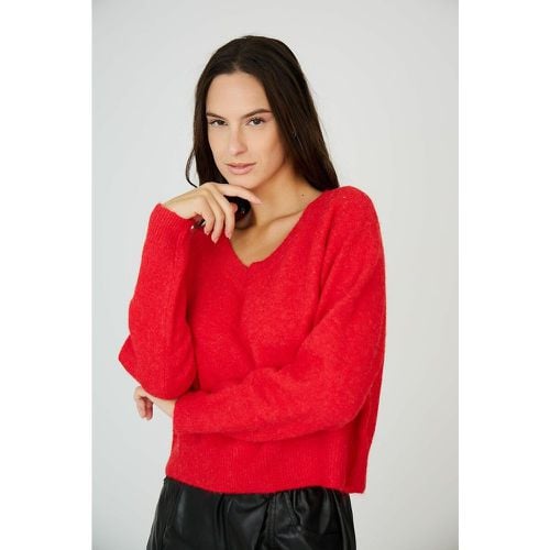 Chunky Knit Jumper with V-Neck - SEE U SOON - Modalova