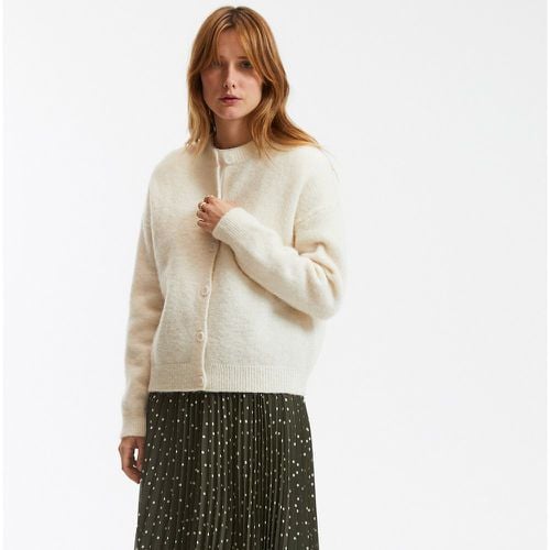 Wool Mix Cardigan with Crew Neck - LA REDOUTE COLLECTIONS - Modalova