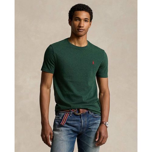 Plain Cotton Jersey T-Shirt with Embroidered Logo, Slim Fit - Polo Ralph Lauren - Modalova