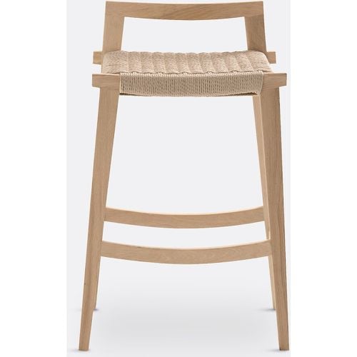 Kioto Solid Oak & Woven Paper Stool - LA REDOUTE INTERIEURS - Modalova