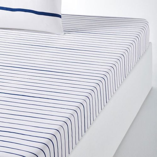 Glenans Nautical Striped 100% Cotton Fitted Sheet - LA REDOUTE INTERIEURS - Modalova