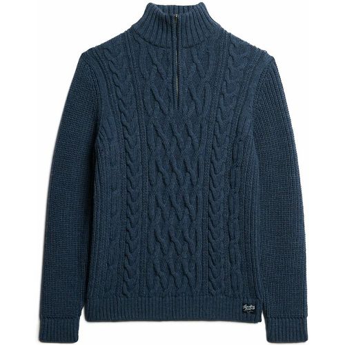 Jacob Half Zip Jumper in Cable Knit - Superdry - Modalova