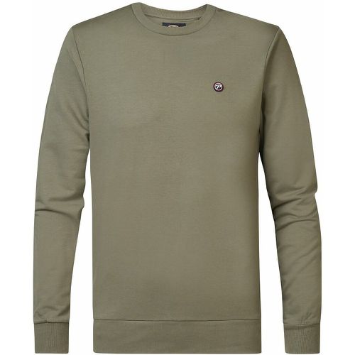 Cotton Crew Neck Sweatshirt - PETROL INDUSTRIES - Modalova