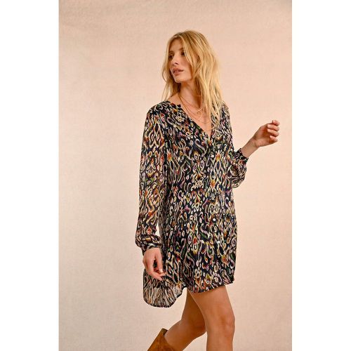 Boho Print Mini Dress with Ruffled Hem - MOLLY BRACKEN - Modalova