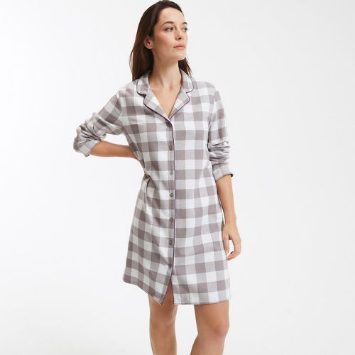 Checked Cotton Flannel Nightshirt - LA REDOUTE COLLECTIONS - Modalova