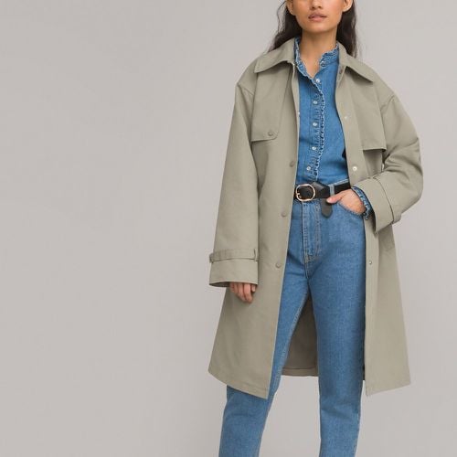 Cotton Mix Trench Coat with Press-Stud Fastening - LA REDOUTE COLLECTIONS - Modalova