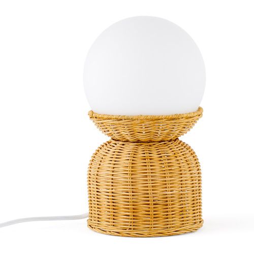 Proviny Rattan and Opaline Glass Table Lamp - LA REDOUTE INTERIEURS - Modalova