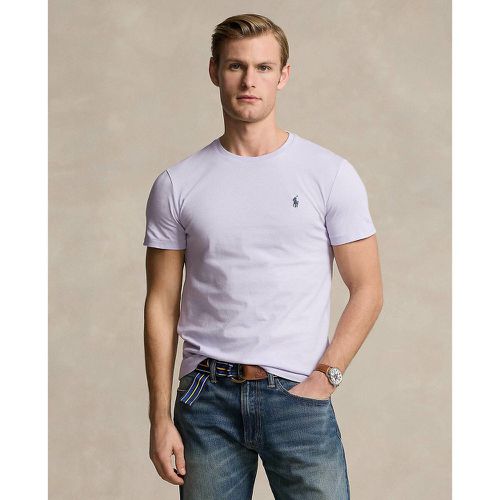 Plain Cotton Jersey T-Shirt with Embroidered Logo, Slim Fit - Polo Ralph Lauren - Modalova