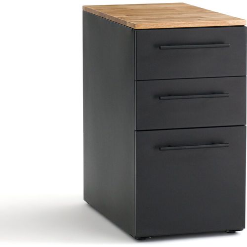 Hiba Oak & Metal 3-Drawer Desk Unit - LA REDOUTE INTERIEURS - Modalova