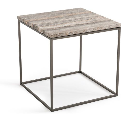 Mahaut Metal & Travertine Side Table - AM.PM - Modalova