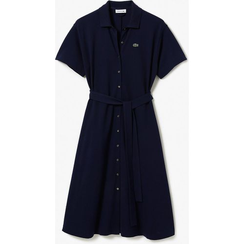 Cotton Pique Polo Dress with Tie-Waist - Lacoste - Modalova