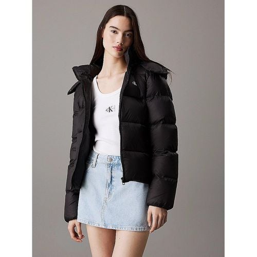 Hooded Padded Puffer Jacket with Zip Fastening - Calvin Klein Jeans - Modalova