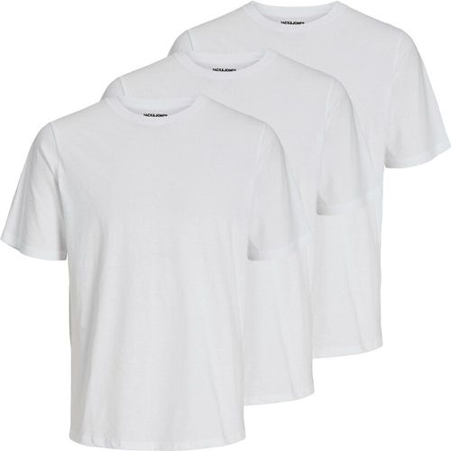 Pack of 3 T-Shirts in Plain Cotton Mix with Crew Neck - jack & jones - Modalova