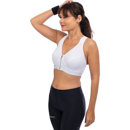 Zbra Silver Sports Bra with Wide Straps and Racer Back - ZSPORT - Modalova