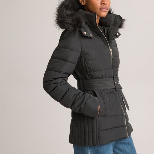 Recycled Hooded Padded Jacket with Belt - LA REDOUTE COLLECTIONS - Modalova