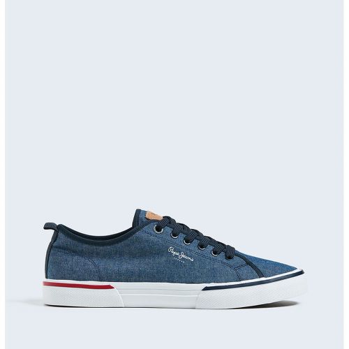 Kenton Chambray Canvas Trainers - Pepe Jeans - Modalova