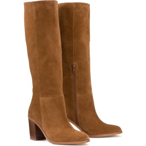 Signatures Suede Knee-High Boots with Block Heel - LA REDOUTE COLLECTIONS - Modalova