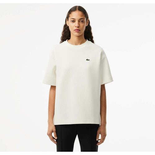 Cotton Mix T-Shirt with Crew Neck and Short Sleeves - Lacoste - Modalova