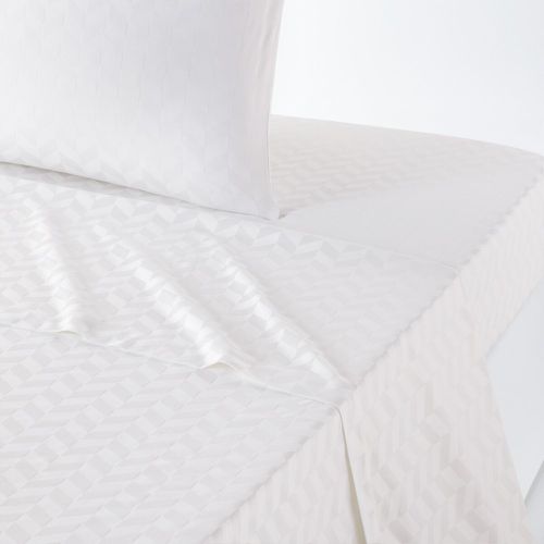 Scenario Chevron 100% Cotton Satin 300 Thread Count Flat Sheet - LA REDOUTE INTERIEURS - Modalova