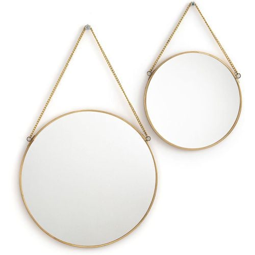 Set of 2 Uyova or Black Round Mirrors - LA REDOUTE INTERIEURS - Modalova