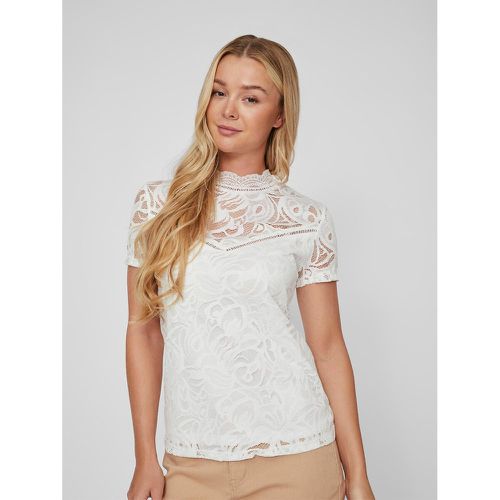 Lace Short Sleeve Blouse - Vila - Modalova