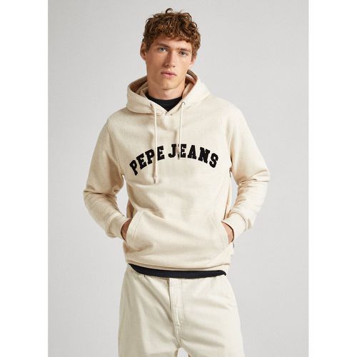 Cotton Flocked Logo Hoodie - Pepe Jeans - Modalova