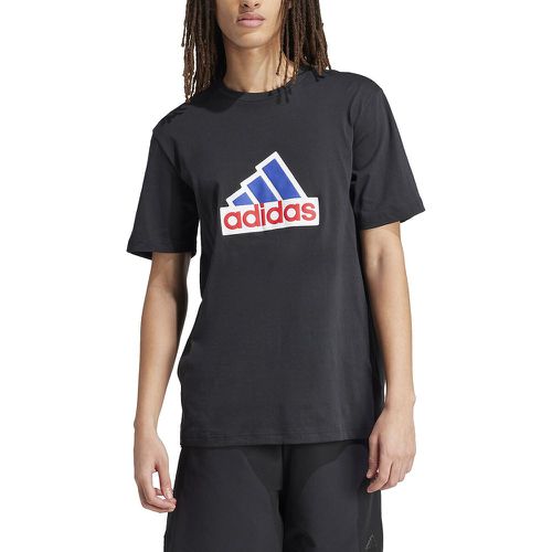 Cotton Embossed Logo T-Shirt with Short Sleeves - ADIDAS SPORTSWEAR - Modalova