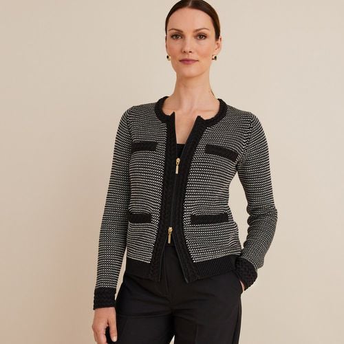 Chunky Knit Cardigan with Crew Neck - Anne weyburn - Modalova