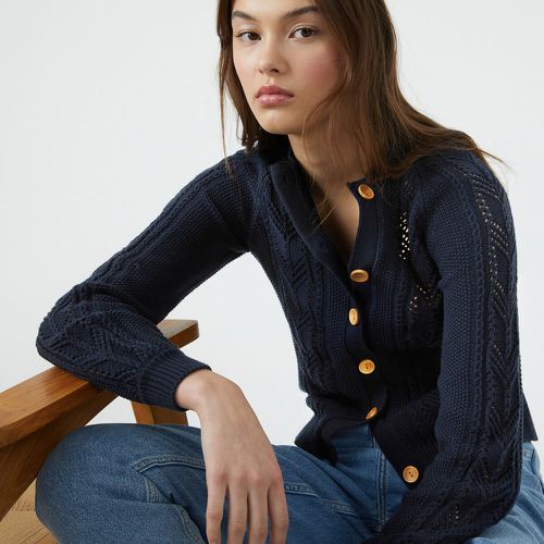 Recycled Cotton Cardigan in Pointelle Knit - LA REDOUTE COLLECTIONS - Modalova