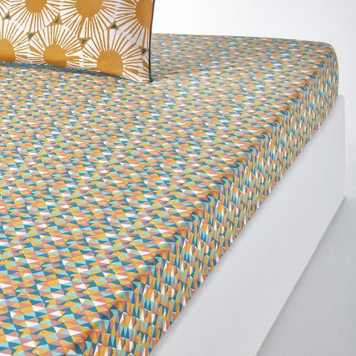 Jahia Graphic 100% Cotton Fitted Sheet - LA REDOUTE INTERIEURS - Modalova